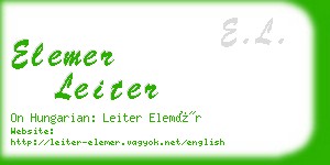 elemer leiter business card